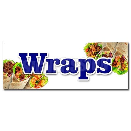 Signmission WRAPS DECAL sticker panini breakfast dinner lunch sandwich chicken food, D-48 Wraps D-48 Wraps
